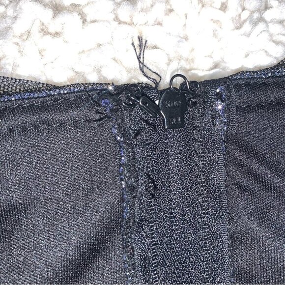 dELiA*s Dress Size‎ 5/6 Black Silver Tulle Tutu Formal Cocktail Strapless Straps - Picture 10 of 12